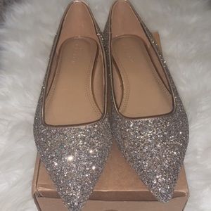 Gold Glitter Flats size 9